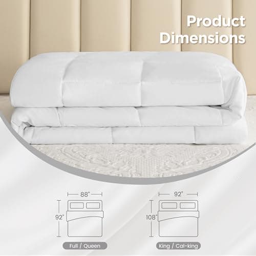 Sophia & William Tencel Lyocell Bed Comforter Queen, Cooling Lightweight All-Season Fluffy Comforter Queen, Quilted Duvet Insert 9