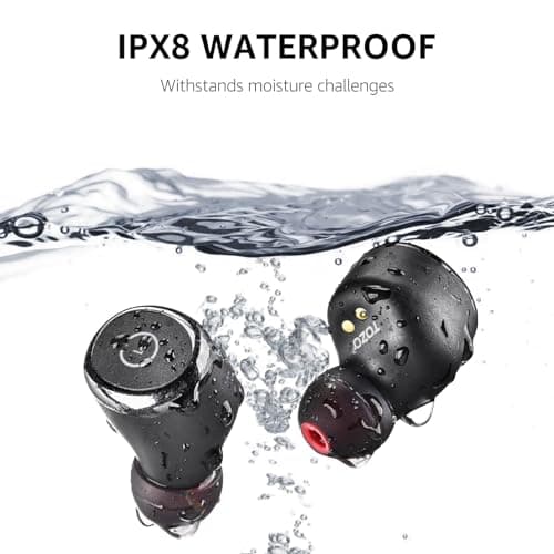 TOZO T10 Wireless Earbuds Bluetooth 5.3 Headphones Black T10 Wireless Earbuds Bluetooth 5.3 Headphones Matte Gray 6