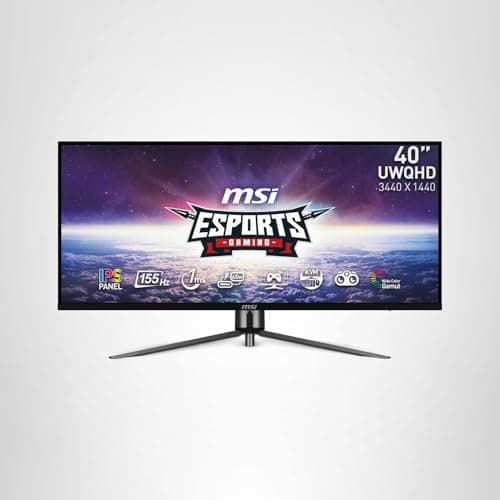 msi MAG 401QR, 40" Gaming Monitor, 3440 x 1440 (UWQHD), IPS, 155Hz, FreeSync Premium, HDR400, HDMI, Displayport, USB C, Tilt, Black 8