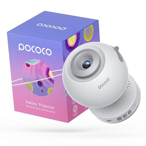 POCOCO Galaxy Star Projector with 2M-Pixel Lens & 5K Discs | Home Planetarium Projector for Relaxation, Study, and Sleep Aid | Includes 2 Films | Ideal Gift