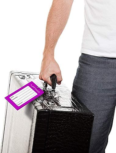 Luggage Tags Business Card Holder by TUFFTAAG - Durable Travel ID Bag Tag in Multiple Color Options, Perfect for Suitcases, Backpacks, and Carry-Ons, Easy Identification, Secure and Stylish 6