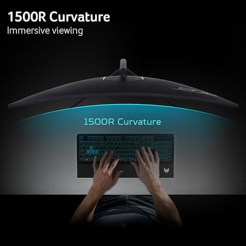 Acer EI322QUR Pbmiippx 31.5" 1500R Curved WQHD 2560 x 1440 Gaming Monitor | AMD FreeSync Premium Pro | Up to 165Hz Refresh Rate | 1ms VRB | VESA DisplayHDR 400 | 2 x Display Ports & 2 x HDMI 2.0 Ports 6