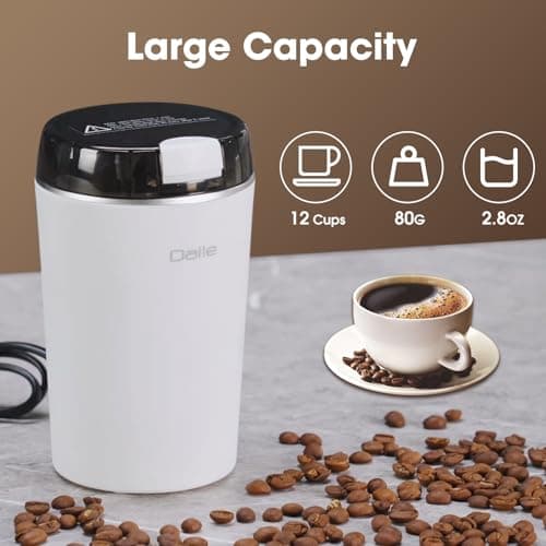 Small Coffee Grinder | 200W 28000RPM Stainless Steel Spice Grinder | Electric Find Powder Grinder for Coffee Beans Spices Seasoning Pepper Herbs Nuts Seed Grain 5