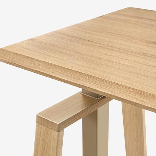 EUREKA ERGONOMIC Standing Desk, 63inch Executive Computer Desk Adjustable Height Stand up Table Modern Trapezoidal Leg,Touch Screen,Oak 8