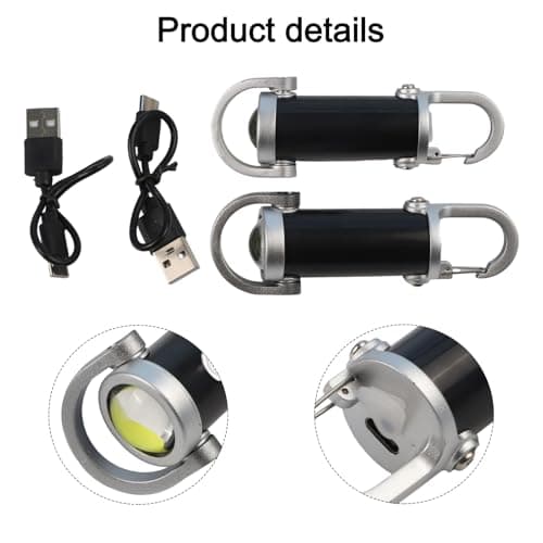XNManaWork Super Bright Mini Keychain Flashlight Portable Rechargeable Type-C USB LED Light with Waterproof Design Multiple Lighting Modes Portable light source Function for Camping Hiking 5
