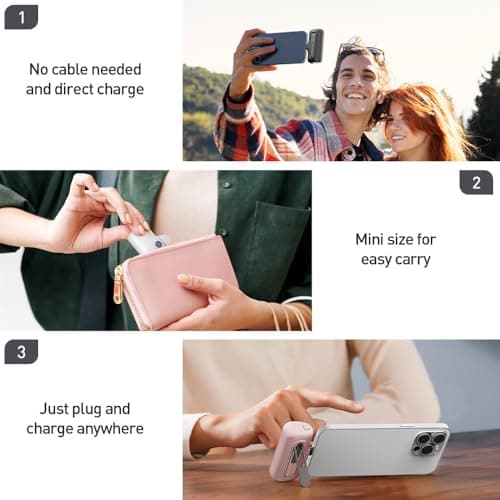 iWALK Portable Charger for iPhone 15 iPhone 16 Series, 20W PD Fast Charging USB-C Power Bank, LED Display, 5000mAh Battery Pack Compatible with iPhone 15 Plus,15 Pro,15 Pro Max,Samsung Andriod 6