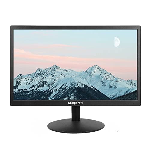 SKitphrati 20" PC Monitor 1600x900 75Hz 5MS HDMI Monitor LED Viewing Angle 95° (Horizontal) with HDMI VGA Input, 76% sRGB, VESA Wall Mount, TN Panel, Black