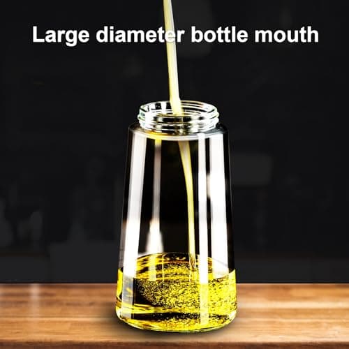 2 in 1 Glass Oil Sprayer & Dispenser,16oz/470ml Olive Cooking, Air Fryer, and Salad, for Kitchen Gadgets and Air Fryer Accessories, w/Stickers (Black) 8