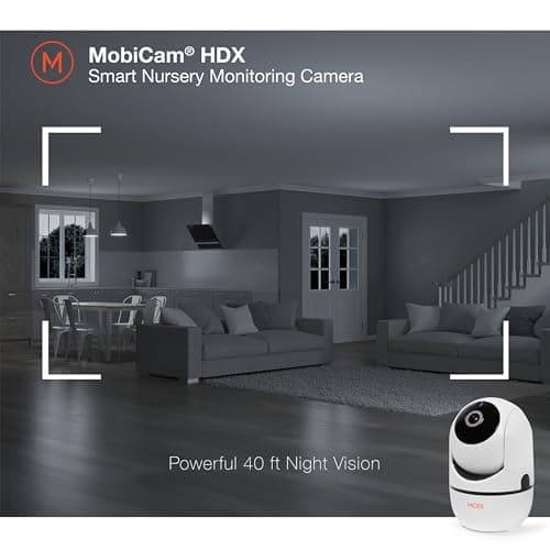 MobiCam HDX Wi-Fi Pan & Tilt Smart Nursery, Elderly & Home Monitoring Camera, 1080p HD Indoor Security Night Vision IP Camera, Motion Detection, Two-Way Audio, Cloud & SD Card Storage - (2-Pack) 7