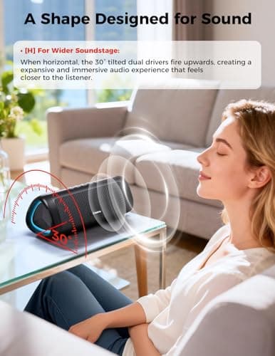 BolaButty Bluetooth Speaker with HD Sound, Portable Wireless, IPX5 Waterproof, Up to 20H Playtime, TWS Pairing, BT5.3, for Home/Party/Outdoor/Beach, Electronic Gadgets, Birthday Gift (Black) 8