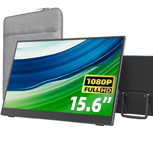 cocopar Portable Monitor IPS Travel Monitor with USB-C HDMI Portable Screen for Laptop MacBook Surface PC PS4/5 Second Screen with Kickstand, VESA Mountable, 15.6'' 1080P 60Hz 62% NTSC