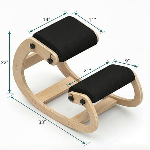 NYPOT Ergonomic Kneeling Chair with Adjustable Seats - Knee Chair for Posture Correction & Kneel Rocking Stool for Desk - Back Pain Relief for Home and Office, Supports 250 pounds - 5 Years Warranty 2