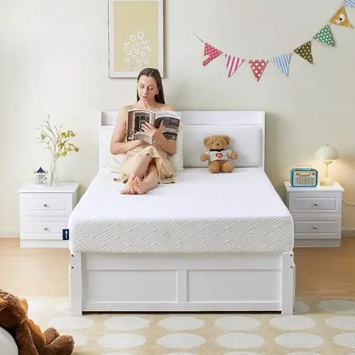 Aosha Twin Size Mattress, 5/6/8 Inch Memory Foam Mattresses Medium-Firm Mattress for Pressure Relief & Cooler Sleep Mattress for Adults CertiPUR-US Certified Mattress in a Box(6 inch,Twin), Ao-W-6T 6