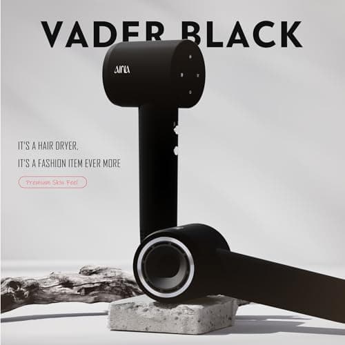 AINA Hair Dryer,Blow Dryer with Diffuser Brush Comb for Women - BLDC Hair Dryer - Brushless Motor, 110,000 RPM Lightweight,Ionic Travel, 3 Magnetic Attachments 110V/ALCI(Vader Black) 5