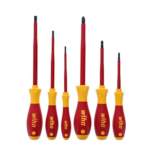 Wiha 32092 Slotted and Phillips Insulated Screwdriver Set, 1000 Volt, 5-Piece