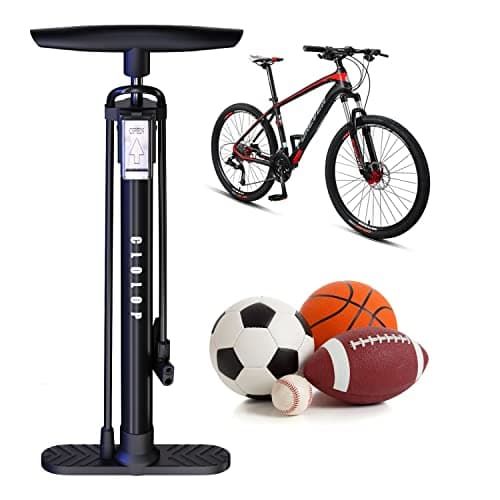 CLOLOP Bike Floor Pump with Gauge,Bike Air Pump Tire Pump Inflator, for Presta and Schrader Valve, Bicycle Pump, Ball Pump for All Bikes and Sports Balls 6
