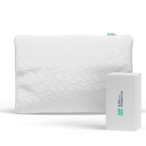 SLEEP IS THE FOUNDATION Gel Memory Foam Pillow for Sleeping - Adjustable & Cooling Pillow for Side Sleepers and All Sleeping Positions - Queen Size Pillow
