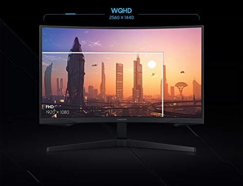 Samsung 32” Odyssey G5 Gaming Monitor, WQHD (2560x1440), 144Hz, Curved, 1ms, HDMI, Display Port, AMD FreeSync Premium, HDR10, LC32G55TQWNXZA, Black 7