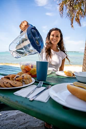 Epic Water Filters Nano | Water Filter Pitchers for Drinking Water | 10 Cup | 150 Gallon Filter | Gravity Water Filter | Removes Virus, Bacteria, Chlorine | Water Purifier (Navy Blue) 7