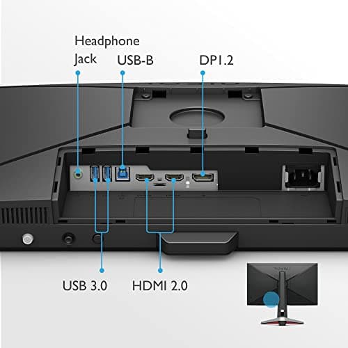 BenQ MOBIUZ EX240 Gaming Monitor 24" FHD 1080p 165Hz 1ms | IPS | HDRi | sRGB | Color Optimizer | Black Equalizer | Freesync | Eye-Care | Height, Swivel & Tilt | DisplayPort | HDMI | Built-in Speakers 4