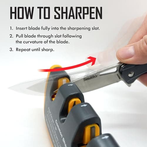 Smiths Adjustable Manual Knife Sharpener Gray/Yellow S-50264 6