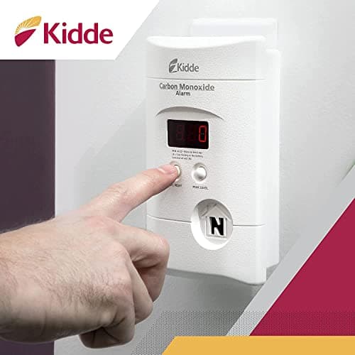 Kidde Carbon Monoxide Detector, Plug In Wall with 9-Volt Battery Backup, Digital LED Display - 2 Pack 6