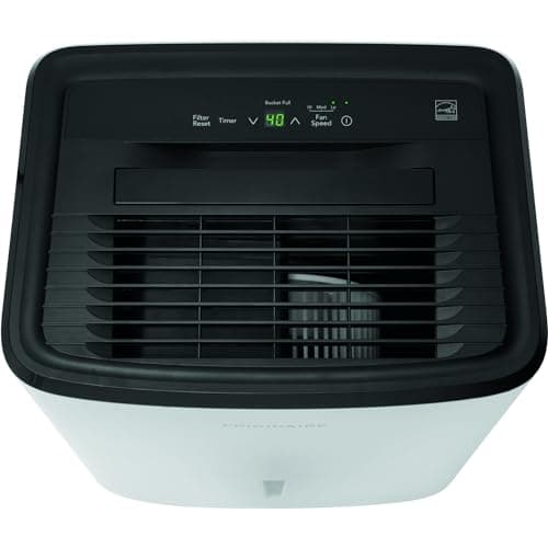 Frigidaire 50-Pint Portable Dehumidifier for Basement, Home, and Attic, 115V, Quiet Moisture Absorber for Humidity Control with Auto Shut-Off and Removable Water Bucket/Continuous Drain Option, White 10