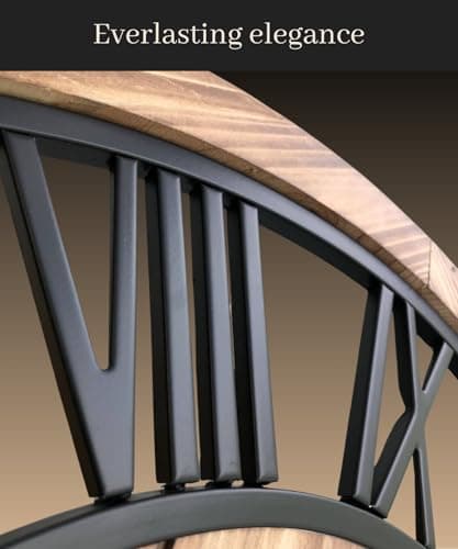 Montoire 16 Inch Wall Clock - Farmhouse Wall Clock Large for Living Room Decor - Battery Operated 16 Inches or Larger with Decorative Roman Numerals 6