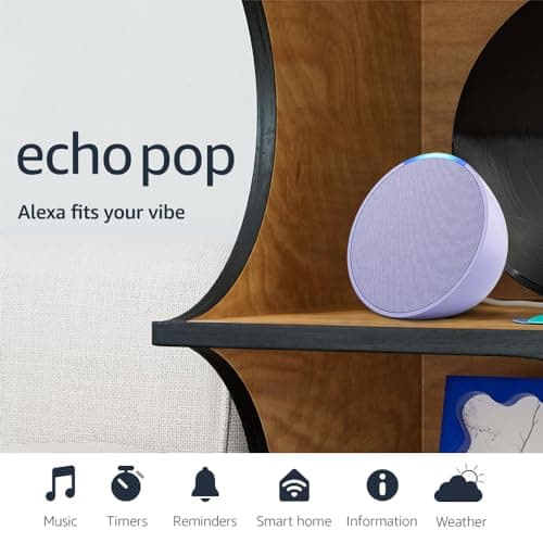 Amazon Echo Pop (newest model), Our smallest speaker, Designed for Alexa+, Fits in any room, Lavender Bloom 8