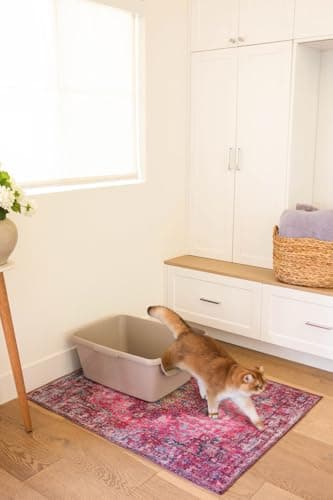 Lovewag Cat Litter Mat 2 Pack - Large 36x48 Machine Washable Easy Clean Non-Slip Waterproof Trapping Mats for Cats - (Marmalade Sunshine) 10