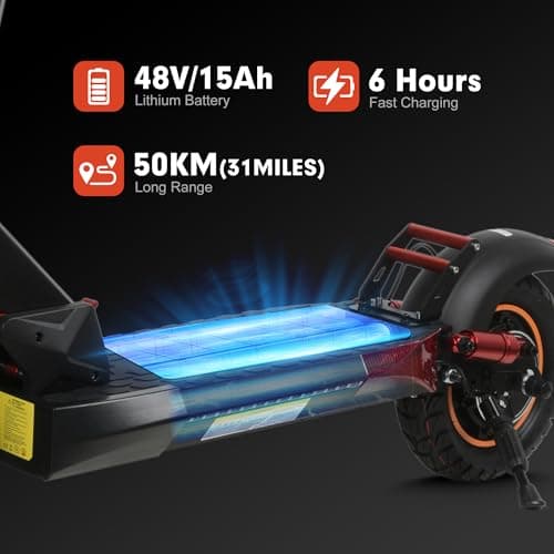 Electric Scooter - Mankeel 800W Motor E-Scooter with 10" Air-Filled Off-Road Tires, 28mph Max Speed, Max 31 Miles Long Range, Foldable E-Scooter for Teen Adults 5