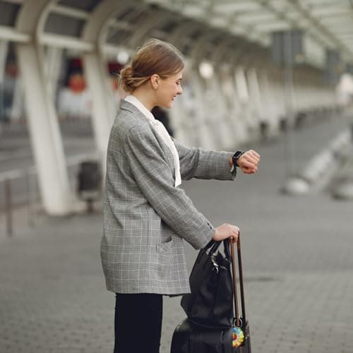 2 Pcs Luggage Tags for Suitcases PU Leather Luggage Tag with Privacy Cover Label Address Card and Durable Metal Ring Suitable for Suitcase Bag Handbags Backpacks Travel Accessories 6