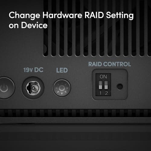 SanDisk Professional 44TB G-RAID Mirror - External HDD, RAID with Redundancy, Thunderbolt 3, USB (10Gbps), 7200RPM Ultrastar Hard Drive, Up to 260MB/s Read in RAID 1 - SDPHH2H-044T-NBAAD 5