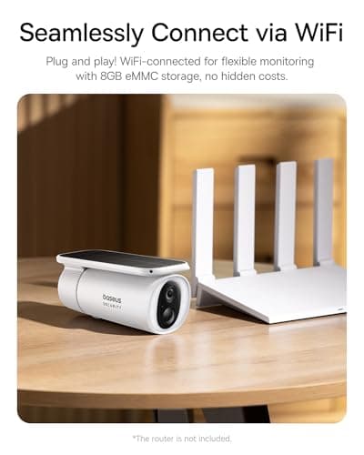 Baseus Solar Security Cameras Wireless Outdoor, S1 Wireless Solocam, Forever Power with Auto Sunlight-Tracking Solar Panel, 2K Clarity, 145° FOV, Built-in 8GB Local Storage and IP67, No Monthly Fee 6