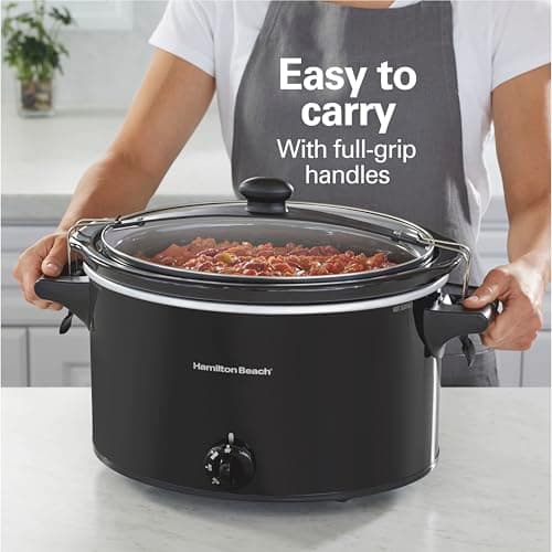 Hamilton Beach Slow Cooker, Extra Large 10 Quart, Stay or Go Portable With Lid Lock, Dishwasher Safe Crock, Black (33195) 6