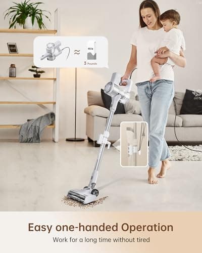 FABULETTA 23Ft Corded Stick Vacuum, 600W Power Stick Vacuum with Telescopic Alloy Tube, 6 in 1 Ultra- Light Corded Vacuums Cleaner Converts to a Hand Vacuums, Great for Pet Hair & Hard Floor 5