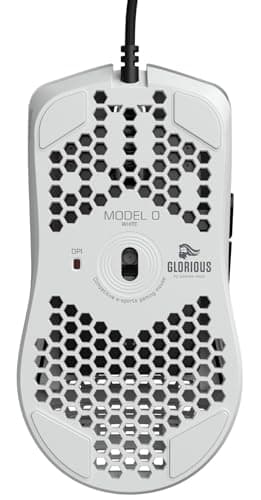 Glorious Model O Wired Gaming Mouse 67g Superlight Honeycomb Design, RGB, Pixart 3360 Sensor, Omron Switches, Ambidextrous - Matte White 8