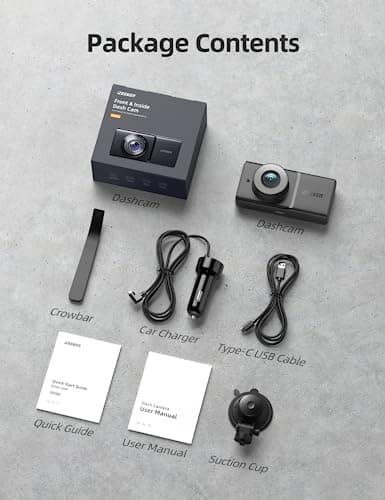 iZEEKER Dash Cam Front and Inside Cabin, Both 1080P Dual Dash Camera for Cars with IR Night Vision, 170°+140° Wide Angle, Accident Record, Parking Monitor for Truck Taxi Driver, Support 128GB 9