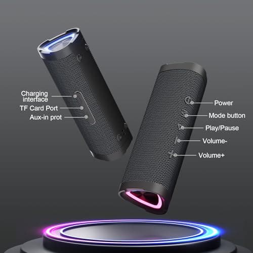 Vanzon V40 Wireless Portable Bluetooth Speaker with IPX7 Waterproof, 24H Playtime, 24W Stereo Sound and TWS Dual Pairing, Suitable for Home 5