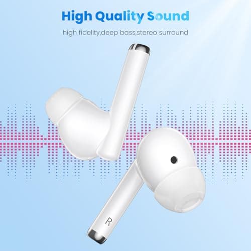 Wireless Earbuds for Google Pixel 10 8 9 Pro XL Fold 7 6 A, 5.3 Bluetooth Headphones Noise Canceling Ear Bud with Mic Touch HiFi Stereo for iPhone 17 Pro Max Air 16 Plus 15 14/Galaxy S26 S25 Ultra S24 5