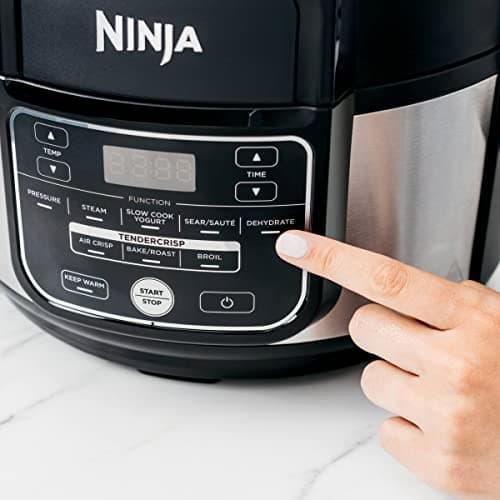 Ninja Foodi Programmable 10-in-1 5-Quart Pressure Cooker and Air Fryer - FD101 Stainless Steel (Renewed) 5