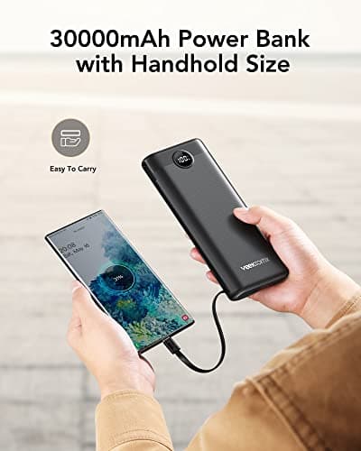 Power Bank 30000mAh, VEEKTOMX 22.5W Fast Charging Portable Charger built in cables, USB C Battery Pack, External Travel Battery Bank Compatible with iPhone, Samsung, Android Devices for Travel(1 Pack) 7