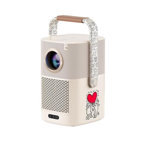 Outdoor Projector with WiFi and Bluetooth [Built-in Battery & Sound by JBL & Native 1080P] Portable Projector with Battery,C with TV Dongle(Not included),Valentine’s Day Gift –Yaber T2 K.H Edition