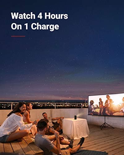 Anker Nebula Capsule Max, Pint-Sized Wi-Fi Mini 200 ANSI Lumen Portable movie Projector, 8W Speaker, 100 Inch Picture, 4-Hour Video Playtime, Outdoor Projector (Renewed) 5