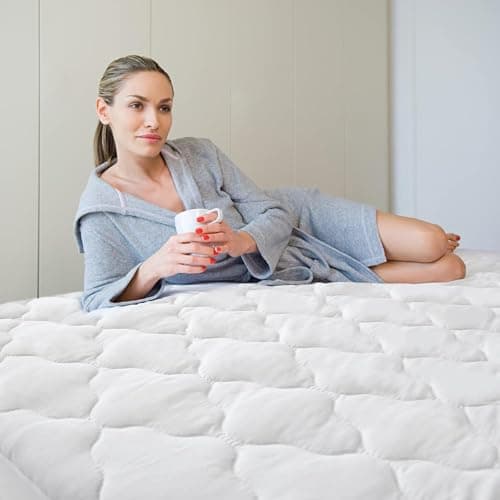 Sofa Bed Queen Mattress Pad Waterproof Mattress Protector, Sleeper Sofa Mattress Cover 60" X 72" X 8" Fitted for Queen Size Sofa Bed, Deep Pocket Mattress Topper, White (Cover Only) 6