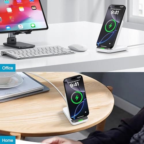 Fast Wireless Charging Station for Google Pixel 10a/10/9a/9/9 Pro/9 Pro XL/Fold/8a/8 Pro, Android Phone Wireless Charger Stand Desk with QC3.0 Adapter for Samsung Galaxy S26/S25/S24 Ultra iPhone 17 16 7
