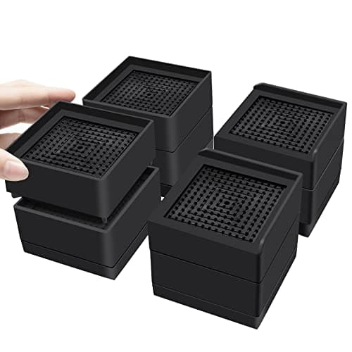 Flechazo Pack of 8 Furniture Bed Risers, 2 or 4 Inch Heavy Duty Adjustable Plastic Triangular Furniture Risers with Non-Slip Mats for Bed, Desk, Sofa