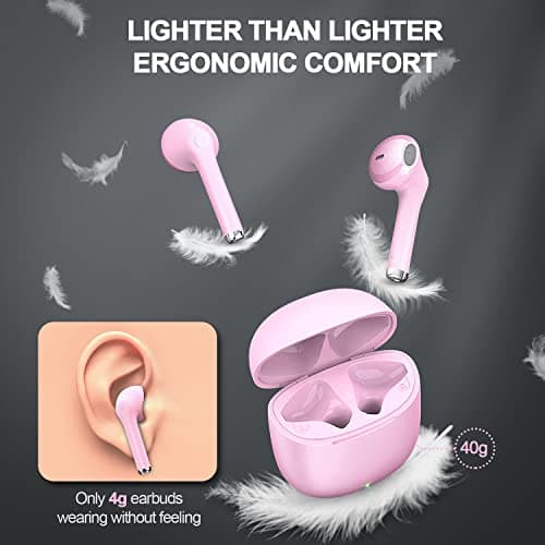 yobola Wireless Earbuds, Bluetooh Earbuds, Deep Bass Light Weight Mini Wireless Headphones for Running/Fitness, 25Hrs Playtime, Built-in Microphone, Touch Control, IPX5 Waterproof 7