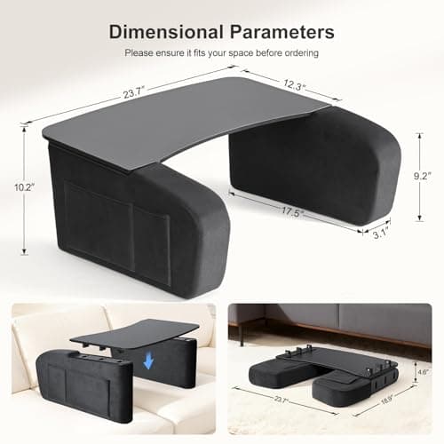 Lap Desk for Adults with Arm Rests,Ergonomic Laptop Pillow Stand for Bed,Couch,Floor,Large Table for Long Hours Work,Eating,Gaming,Reading and Writing,Lap Laptop Desk for College Dorm Room 9