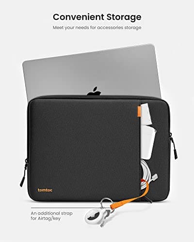 tomtoc 360° Protective Laptop Sleeve for 14-inch New MacBook Pro M5 Pro/Max (2026) A3426 A3427 A3434 M4/M3/M2/M1 A3112 A3401 A3185, Water-Resistant Laptop Case Fits Dell XPS 14 & 13.8" Surface Laptop 5
